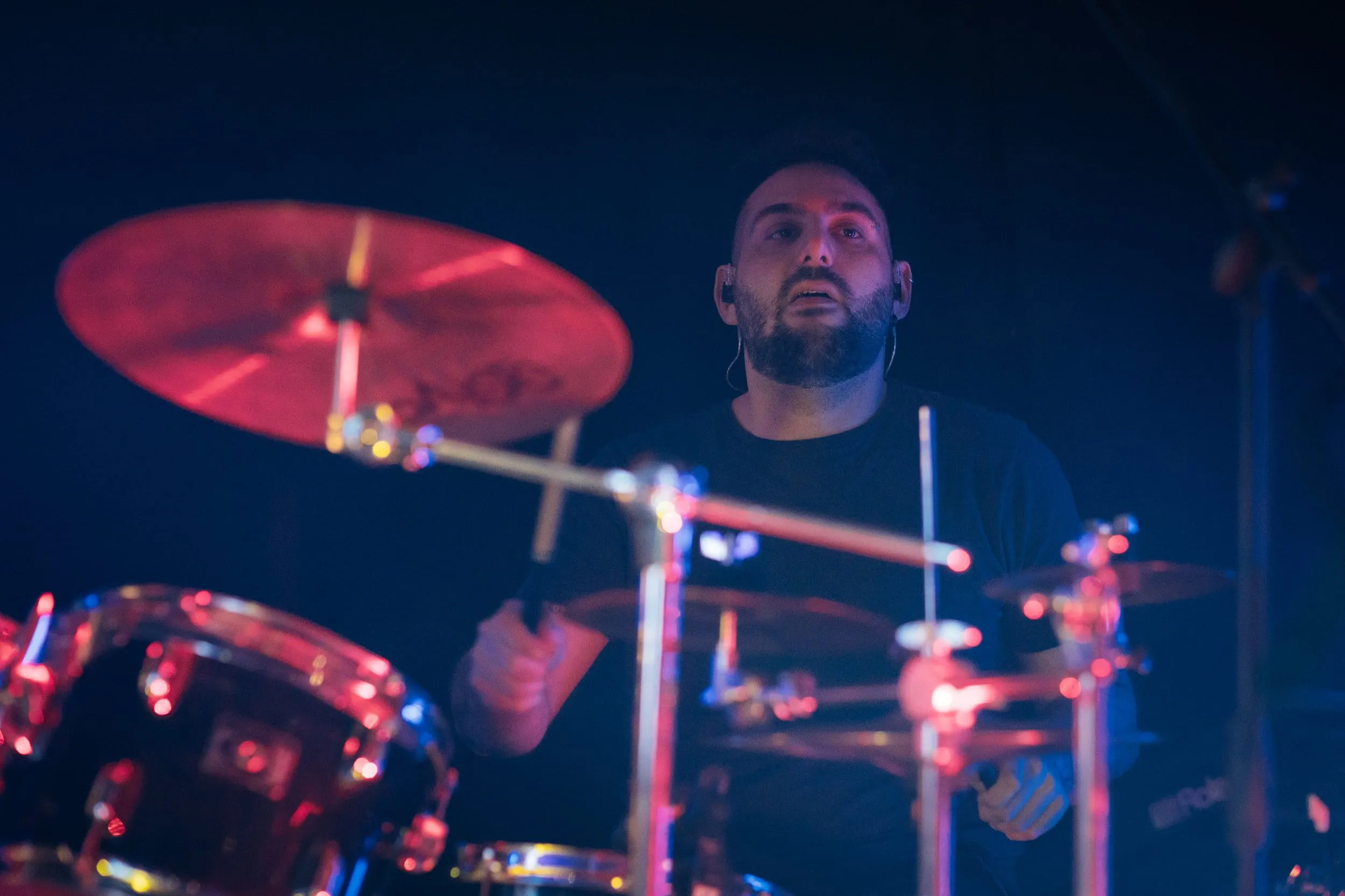 Drumming at live event
